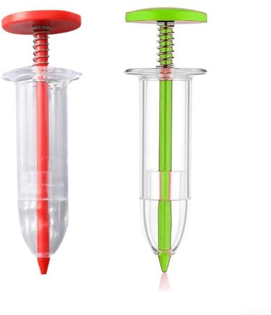 2 piccoli spargitori manuali, design compatto per un'efficace applicazione del grano in varie attività di giardinaggio