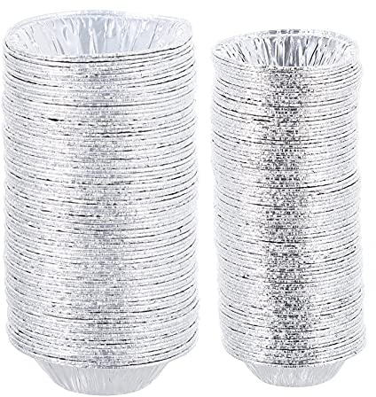 Warmhm 500pezzi Stampi Per Crostatine All in Alluminio Usa e Getta Stampi Rotondi Per Dolci Adatti Per Gelatine Muffin e Piccole Torte
