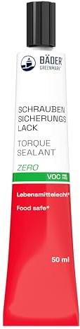 Bäder Vernis de sécurité pour vis Zero Orange Tube de 50 ml – Vernis de plombage original à base d'eau, sans solvant, adapté à un usage alimentaire, inviolable, fabriqué en Allemagne depuis 1962