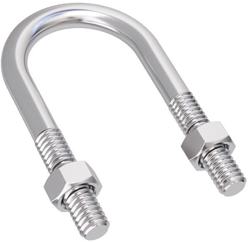 sujetadores de pernos en forma de U inoxidable, Pernos en U de acero inoxidable 304 M20 y M24 con tuercas varios tamaños(M20*480 (1 set))