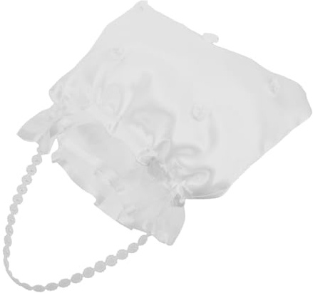 jojofuny Pochette da Cerimonia Bianca Raffinata e Delicata Fiore, Borsa Versatile e Pratica per Eventi e Matrimoni, per Damigelle e Spose