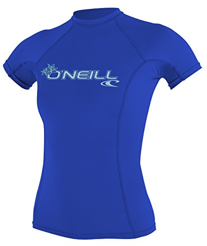 Oneill Wetsuits Wetsuits Damen Basic Skins Short Sleeve Rash Guard T-Shirt, Tahitian Blue, L