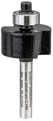 Bosch 1x PRO Falzfräser, D 6,4, S 6 | für Weichholz, Hartholz, Ø 25,4 mm, Professional Zubehör Oberfräsen, Kantenfräse