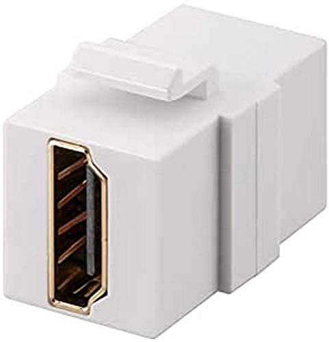 PremiumCord Modulo HDMI Keystone contatti placcati in Oro, Presa HDMI a Femmina, per Full HD 1080p, 3D, Colore Bianco
