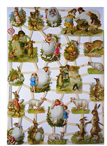 Glanzbilder EF 7272 Ostern Osterei Ei Hase Schaf Posiebilder Deko 812