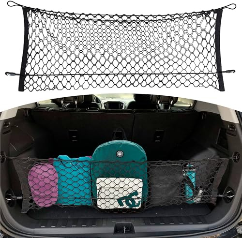 Envelope Style Trunk Mesh Cargo Net for Chevrolet Equinox 2018-2026 - Car Accessories - Premium Trunk Organizers and Storage - Cargo Net for SUV - Vehicle Carrier Organizer for Chevrolet Equinox