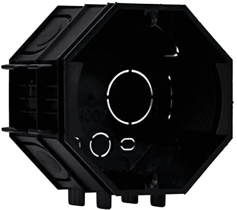 10 Stück Voxura Gerätedose Schalterdose Verbindungsdose Unterputz Ø 60 mm 45 mm achteckig schwarz