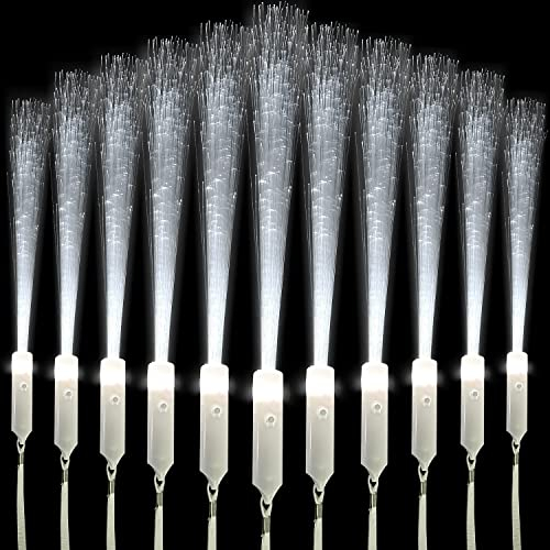 NLNEY 15 barras luminosas blancas para niños, con 3 modos de luz, para fiestas, conciertos, eventos, cumpleaños, bodas (15 unidades), color blanco