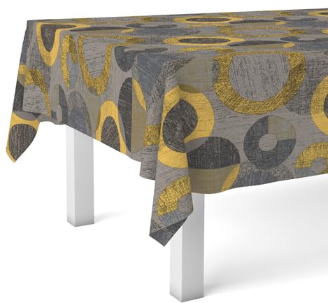 Martina Home Tambre Nappe en Toile Cirée Jaune 100 x 140 cm