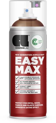COSMOS LAC Sprühlack matt mit hoher Deckkraft - Spraydosen DIY Lack - Sprühfarbe Acryl Spray - Paint Farbspray Sprühdose Lackspray (RAL 8003 – Lehmbraun,matt)