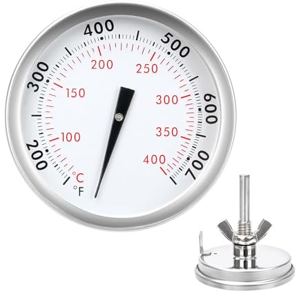 QuliMetal 67088 67731 exakt grilltermometer för Weber Genesis 300 & II & Summit Series Grills, Genesis E/S 310 330 temperaturmätare, mittfäste, termostat ersättning