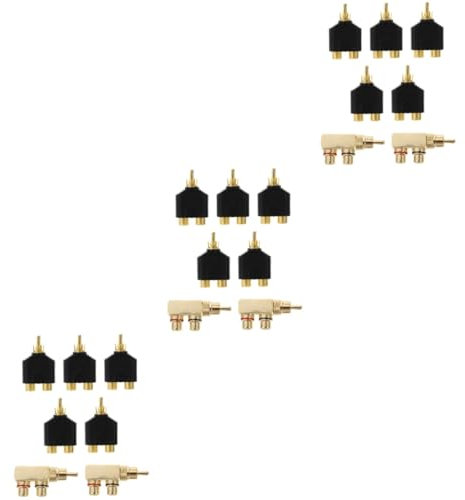 UKCOCO 21piezas Adaptador Divisor De Conector De Audio De Ángulo De Grados para Espacios Reducidos y Conexiones De Subwoofer Conexiones De Audio y Video