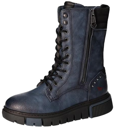 MUSTANG Damen Stiefelette Biker Boot Plateausohle Reißverschluss 1502-503