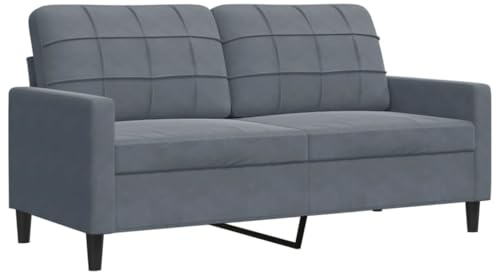 vidaXL 2-Sitzer-Sofa Dunkelgrau 140 cm Samt