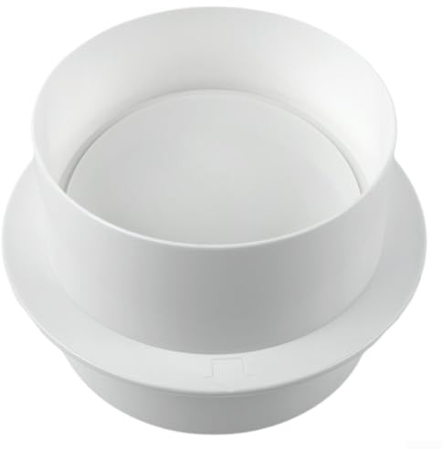 Válvula de retención de ventilador de PVC blanco,Tapón de tiro de cocina de campana extractora,Para válvula de cocina de baño Amortiguador de corriente de tubo redondo (110 mm)