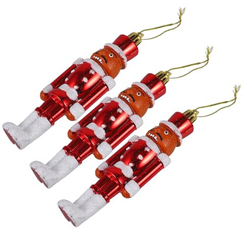 Garneck Plastic Walnut Soldier Pendant Decorative Nutcracker Ornament for Christmas Celebration