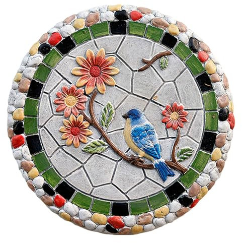 WYRMB Trittsteine für den Garten, 1/3/6er-Pack, Trittsteine für den Hofpool, Trittsteine für den Garten, Schmetterlings-Libellen-Gartengeschenk, Treppe zum Muttertag,Hummingbir