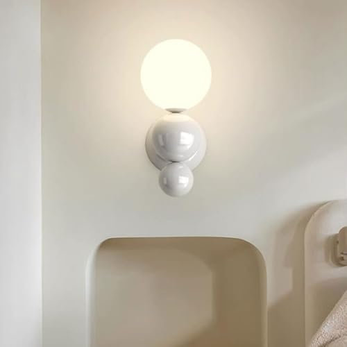 Jadssox Globus-LED-Wandleuchte, nordische Wandleuchte, geometrische Wandleuchte, 7 W, festverdrahtete Wandleuchten, Wandleuchte, Schlafzimmer, Nachttisch, Wandleuchten, Wohnzimmer, Wandleuchten, 3 Far