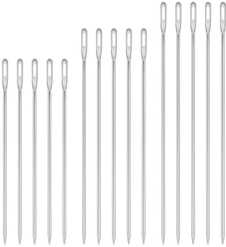 15 Stück Stopfnadeln Mit Großem öhr Große Nadeln Zum Nähen Handnähnadel Stopfnadeln Groß Nähnadeln Großes Öhr Nadeln, 3 Größen Lange Hand NäHnadeln Stricknadeln Für Nähen Kreuzstich Leder