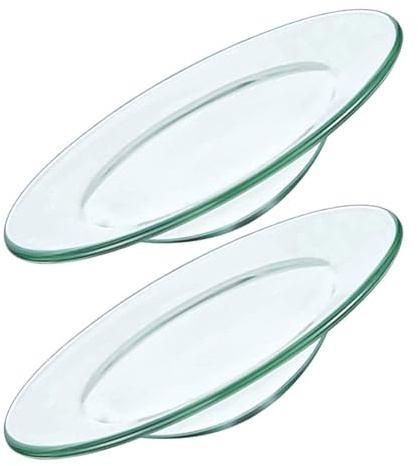 COLLBATH 2 Stück Aromatherapie Lampen Schalen Aus Transparentem Glas Ø 3.15 Zoll Ersatzschale Für Wachsschmelzer Duftöl Halter Vielseitig Leicht Zu Reinigen