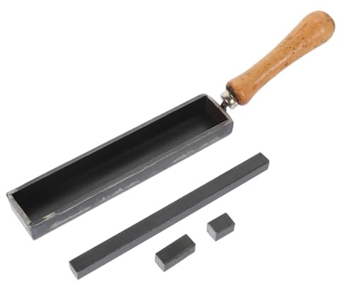 PHENOFICE Molde Para Fundición De Oro y Plata Con Mango De Madera, 7 Pulgadas, Herramienta Para Refinación De Metales, Uso Profesional Para Joyería y Fundición Artesanal