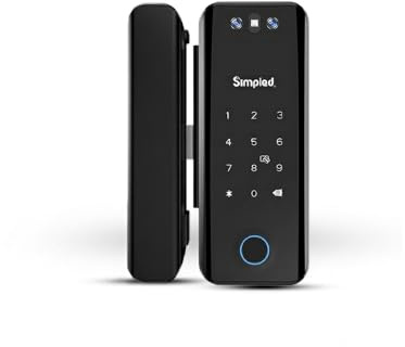 Simpled GF Glass Door Lock - Designed for the UK Weather, Matt Black