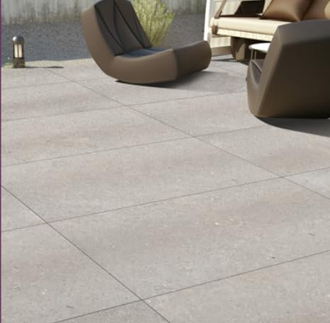 Go Bathrooms | Laine Outdoor Garden Tile | Stone Effect Patio | Grey | 1200x600mm | Single Tile (Box) | 0.72m²