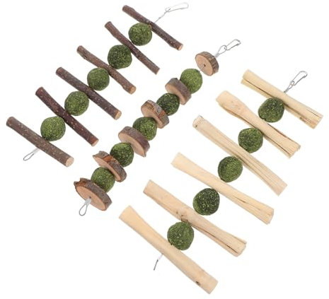 FONDOTIN 3stücke Hamster Kauspielzeug Naturmaterialien Bissfeste Molar-Pendants Für Meerschweinchen Kaninchen Und Chinchillas Unterstützt Gesunde Zähne Und Spielvergnügen