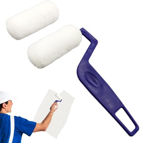 Scooter decorativo - pintor de paredes, pincel de rodillos de pintura | Herramienta de pintura de pared, cepillo de rodillos de color multifuncional, pequeño rodillo de color con acabado fino, pintado