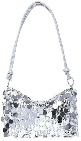 MUYAPAY Clutch Glitzer Pailletten Tasche Schultertaschen Abendtasche Damen Mit Reiß Verschluss Handtasche Tasche Kettentasche Schultertaschen Handbags for Women für Prom Hochzeit Party Bankett