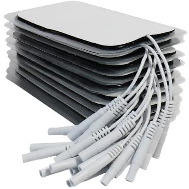 Landrain 20 Stück Tens Elektroden Pads, 10x5 cm Selbstklebende Elektroden Tens Gerät Replacement for 2mm Pin Elektrotherapie