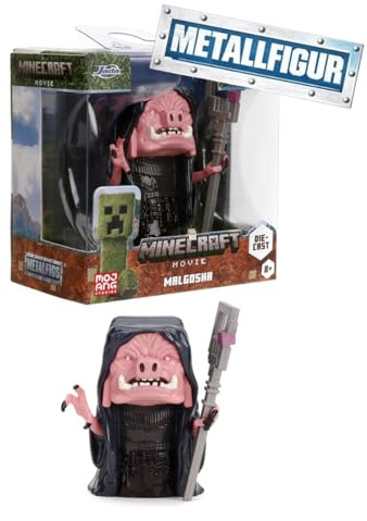 Jada Toys Minecraft Filmfigur (1 styck) – 1 samlarfigur av metall (Malgohsa) för fans och barn från 8 år, 6,5 cm