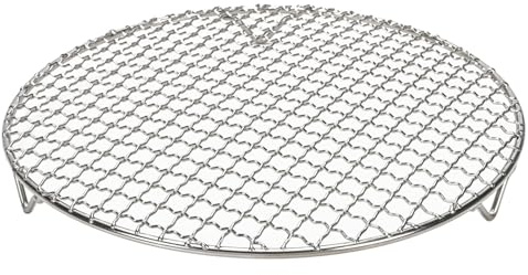 GSlife Round Cooking Rack 11 Inch - Stainless Steel Cooling Baking and Steamer Rack for Air Fryer Ducth Oven, Instant Pot Accessories, Cross Wire Barbecue Grill Net 11'', 1 Pack