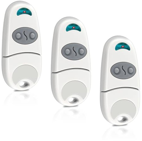 3PCS Telecommande Portail, 433,92 MHz Telecommande Porte de Garage pour, Télécommande de Portail Universelle Compatible avec 433,92 MHz EV, EE, NA, 2 Canaux