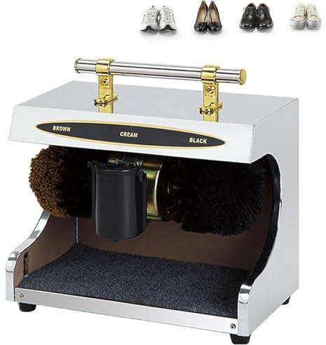 Automatic Induction Shoe Polishing Machine, Electric Shoe Polisher with Handle, Fully Automatic Shoes Cleaning Machine for Home, Hotel Lobby