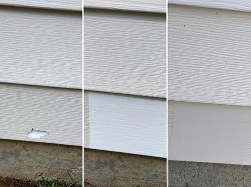 Mendyl Reparaturset für Vinyl- und Stuckverkleidungen, deckt alle Risse, Löcher oder Hautunreinheiten ab, weiß, langlebig, selbstklebend, lackierbar, Vinyl, zuschneidbar, passend und deckt alle Risse