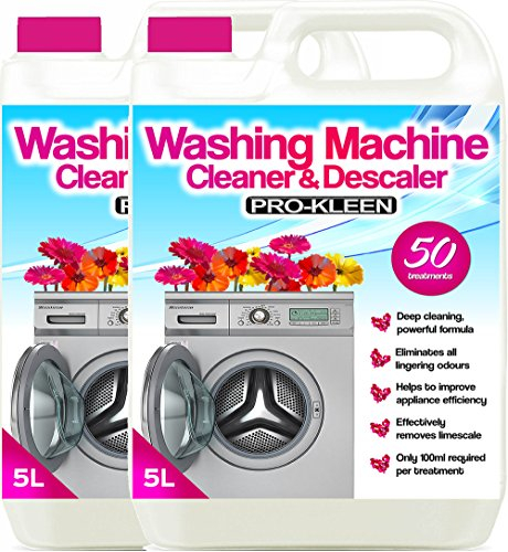 Pro-Kleen Washing Machine Cleaner & Descaler - 100 Treatments - Removes Smells Caused by Mould, Mildew & Damp (2, 5 Litre)