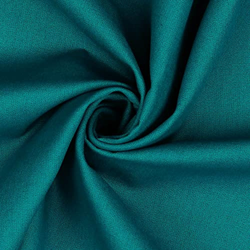 babrause® Baumwollstoff uni petrol Webware Meterware Popeline OEKOTEX 150cm breit - Ab 0,5 Meter