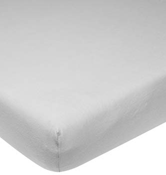 Meyco Spannbettlaken Kinderbett 70x140/150cm Jersey Spannlaken Light Grey | 100 % Baumwolle - Oeko Tex zertifiziert - Spannbetttuch - Rundum-Gummizug - atmungsaktiv & hautfreundlich