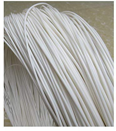 Rundes Kunststoff-Rattan, 2,5 mm, Kunststoffgeflecht, rund, künstliches Rattan, für Reparaturen und Heimwerker, Weben, Aufbewahrungskorb (weiß)