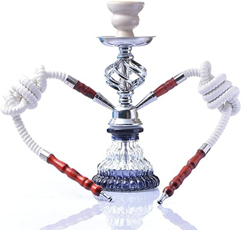 chicha Fait Main Verre a Chicha Ensemble de Narguilé D'eau avec 1 Tuyau Narguilé Petit Chicha D'eau (Narguilé Débutant)