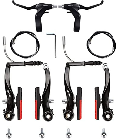 RUJOI Fahrrad Bremsen Set,Mountainbike V-Bremsen Typ,V-Brake Ersatz Set für MTB,Rennrad,BMX,E Bike Schwarz (2er Pack)…