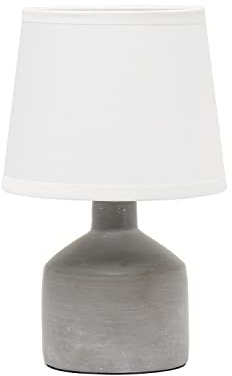 Simple Designs LT2080-GRY Mini Bocksbeutal Concrete Table Lamp, Gray
