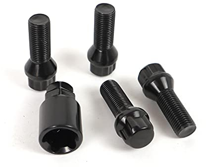 Omp Speed Juego 4 Tornillos Antirrobo Llantas M14X1.5, 28 mm, Forma Conica