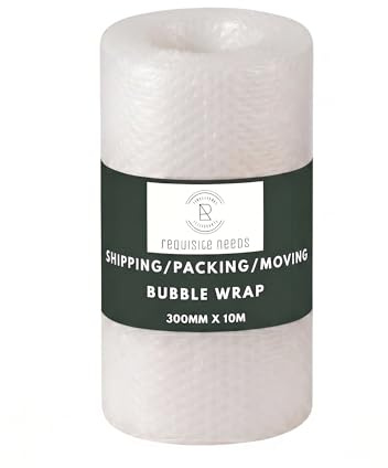 REQUISITE NEEDS 1 x Bubble Wrap Roll Bubble Cushioning Protective Wrap Packing Ideal for House Moving, Shipping. (300MM X 10M)