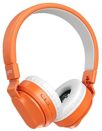 Yoto Wireless Headphones – Kids Accessories, Lightweight Comfortable Adjustable & Foldable Over-Ear Bluetooth Earphones with Travel Bag, Volume-Limiting for Safe Listening