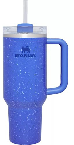 Stanley Quencher H2.0 FlowState - Vaso aislado al aspiradora de acero inoxidable con tapa y pajita para agua, té helado o café, licuado y más, 40 onzas, color iris profundo