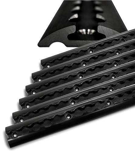 Airlineschienen und Zurrschienen schwarz 6X 1,5 Meter - Robuste Zurrschiene mit edler Optik für Laderaum, Anhänger, Wohnmobil, Wohnwagen & PKW - Einfache Montage, zuverlässige Ladungssicherung