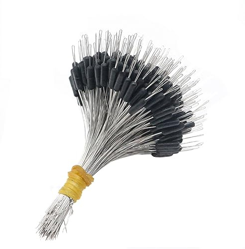 300 Stück Angel-Bobber-Stopper, 50 Gruppen, 6-in-1, Gummi-Space-Perlen, zylindrischer Angelbobber, Angel-Schwimmer, Senkblei-Stopper für Flüsse, Seen, Stauseen