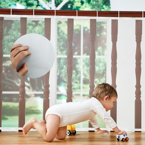 DNDGDLUA Red de seguridad para bebés, 2 m x 78 cm, material de malla, fácil de cortar y limpiar, para balcón, pasillos, patios, vallas, cunas, etc., color blanco